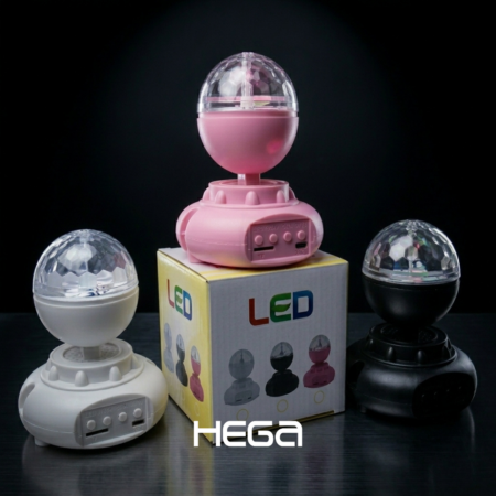 Colorful Rotating Crystal Magic Ball Lamp Bluetooth Speaker Rechargeable - My 1886